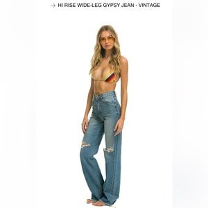 Aviator Nation Hi Rise Gypsy Jean 28 Bottoms Cut*